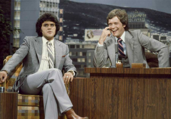 Jay Leno and David Letterman in 1979