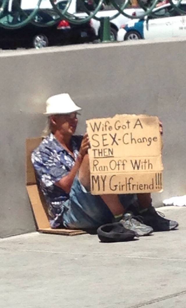 Homeless people of Vegas, you are hilarious.