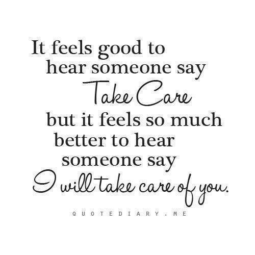 It feels good...