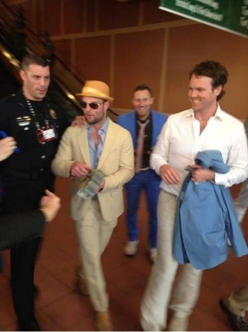 Wes Welker, of the Denver Broncos, correctly picked the Kentucky Derby winner. As he left he handed out $100 bills like candy.