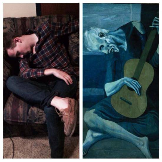 My buddy drank a little too much the other night... Picasso had already painted his pass out 110 years ago