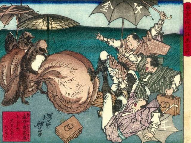 I don't really know what to post on my cakeday, so here is an old japanese painting depicting humans fighting off a racoon dog with giant testicles.