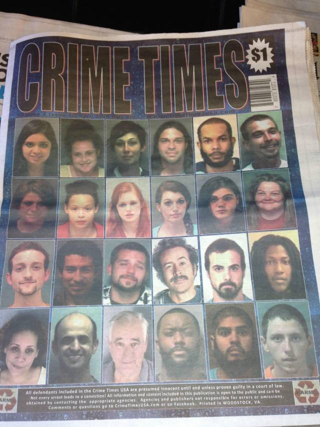 Local Criminals, somehow he made the front page!