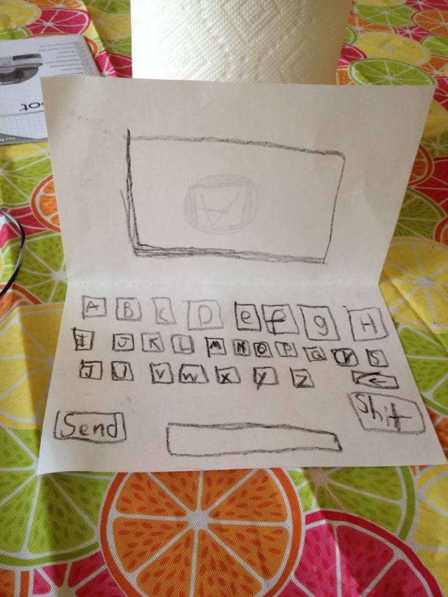 My son's first laptop, complete with the key everyone needs.