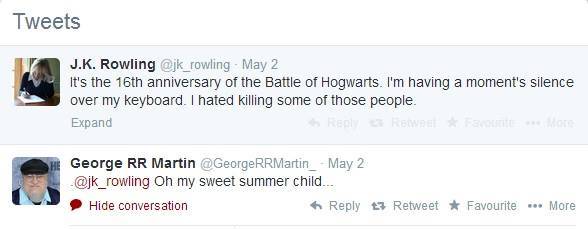 J.K.Rowling Has a moments silence