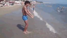 This guy doing flips