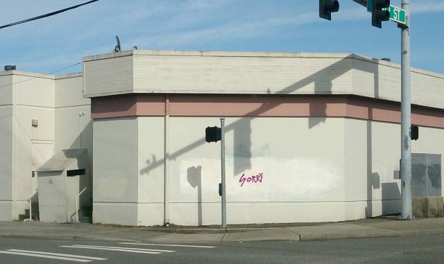 As soon as the building owner painted over the graffiti, this happened.