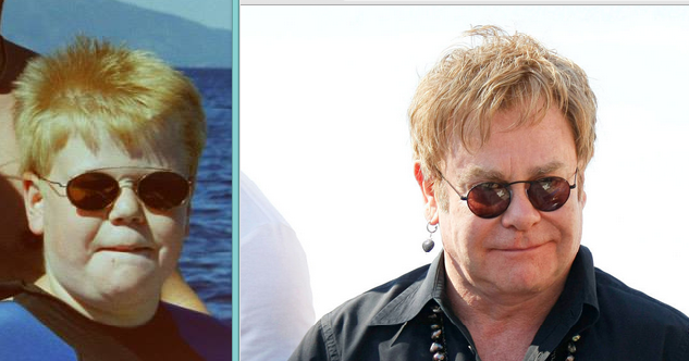 So apparently I looked like Elton John as a kid.