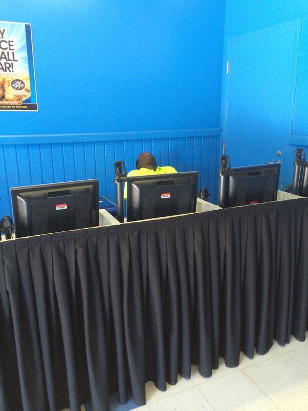 This guy was fast asleep when I walked in to get my Annual Pass at Six Flags. Literally out cold.