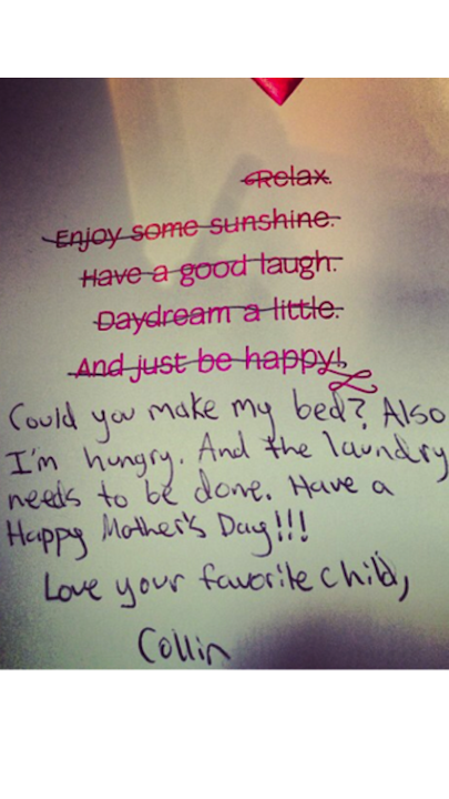 My little brother just won Mother's Day.