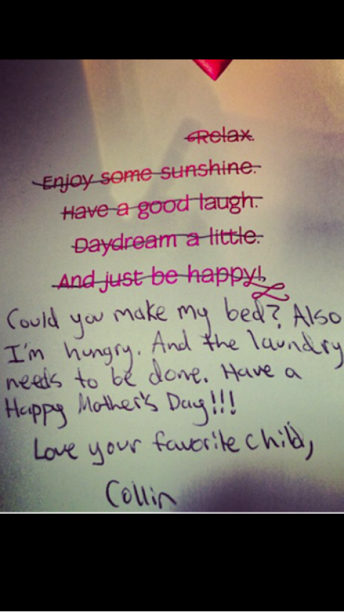My little brother just won Mother's Day.
