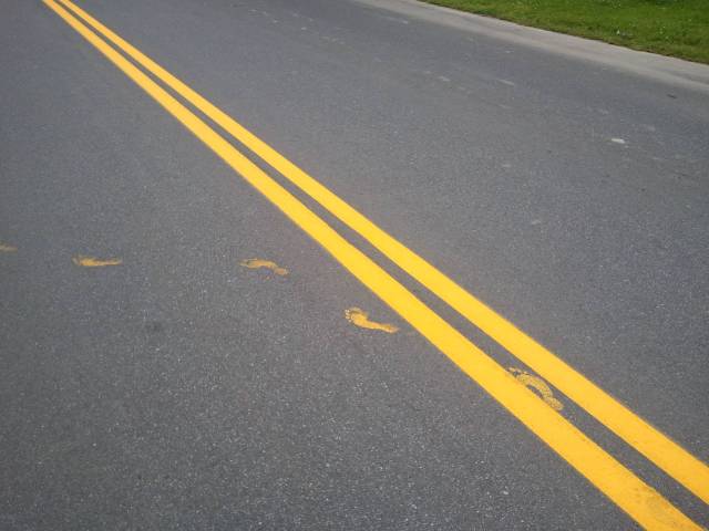 So my wife called me today all excited that they were painting the lines on the road outside... i understood why as soon as i got home