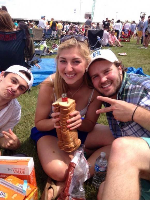 I did a double-take after I saw some girl take a swig of a load of bread
