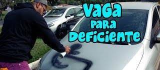 Man tags valids parked on disabled parking bays with water washable spray... hatred ensues!