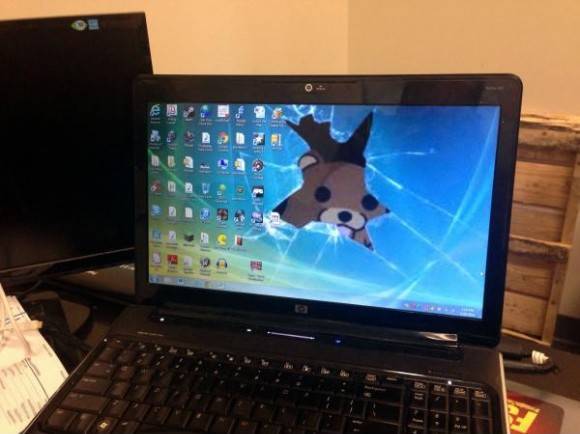 A corporate executive hands me his sons laptop and asks me to do some maintenance. I was greeted with this desktop...