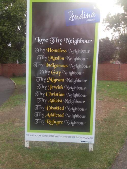 Saw this outside a church on the weekend in Melbourne. Happy to see times are changing, might be slow, but at-least there is change.