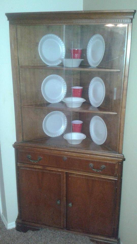 So a friend of mine recently got a china cabinet. He doesn't own any china...