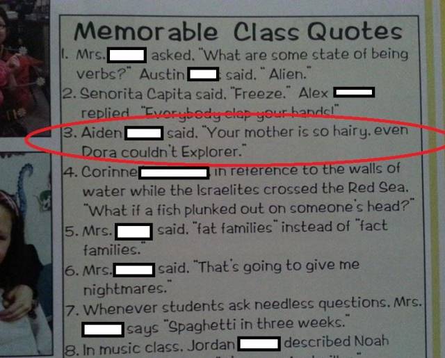 My 8yr old son brought his yearbook home today. Not sure how he managed to get his quote published to his 3rd grade classes page but I have never been more proud