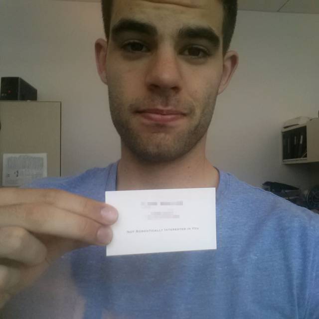 Was talking up a woman at a bar last night, then she gave me her business card