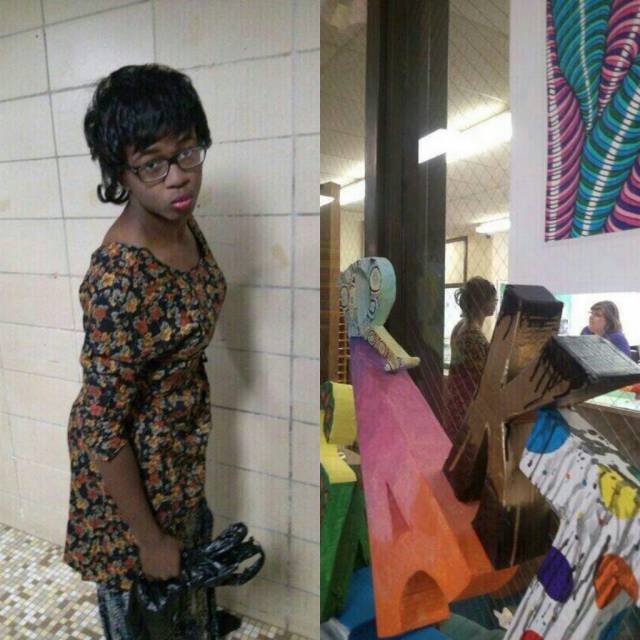 My friend dressed up as his mom & tried to get his phone back