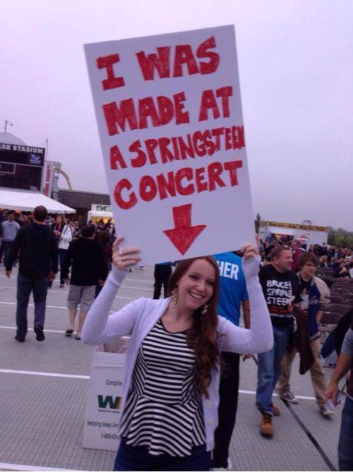 My Dad went to a Bruce Springsteen concert the other day. This is the only picture he took.