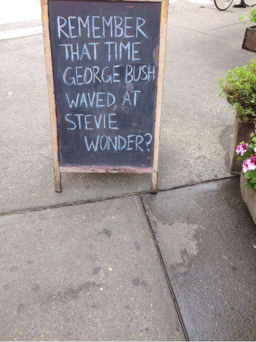 A bar sign in the East Village
