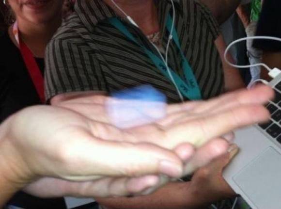 Aerogel or ‘frozen smoke’ is the world’s lowest density solid. The hologram-like substance is 99% air. It is almost impossible to feel if you hold it in your hand but when you poke it, it feels like styrofoam.