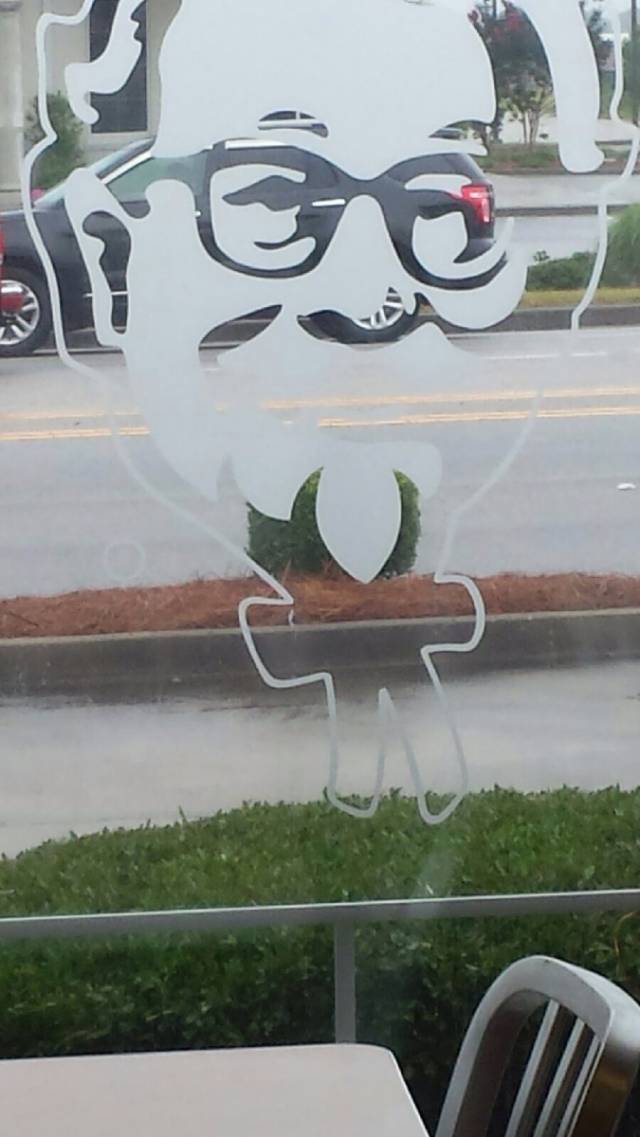 Today, my 6 year old sister in law asked who the man with the little arms and legs was. Now I cannot unsee it.