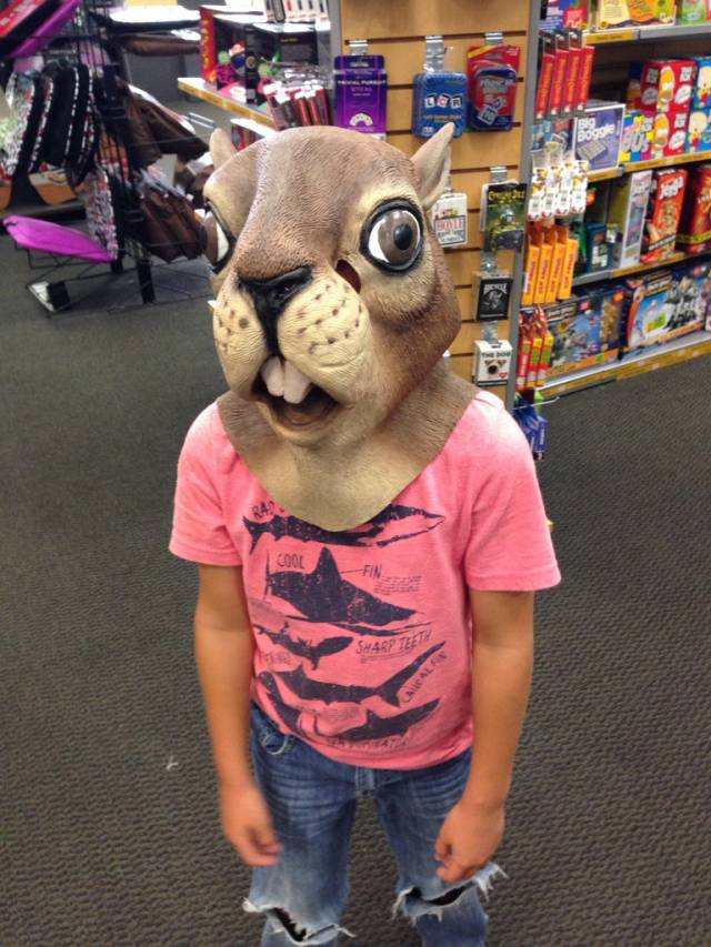 This is why I don't take my son shopping, he walks off and then shows back up like this....