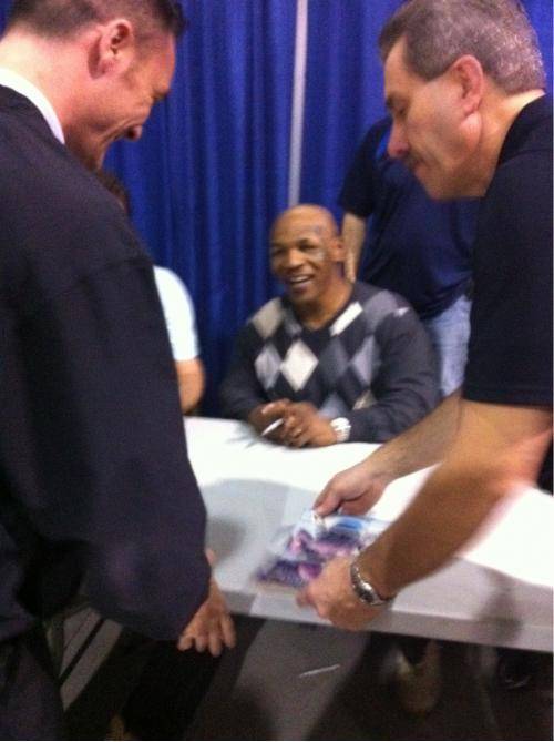 Met mike Tyson told him I lost my virginity the night he beat spinks in 81 seconds but the fight lasted longer than I did he started laughing then stood up and hugged me