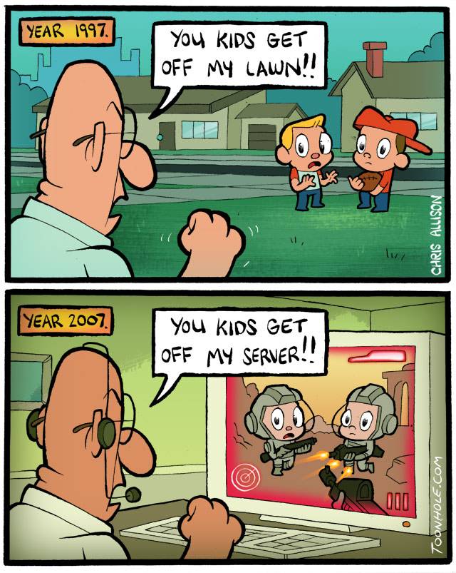 Get off my lawn.