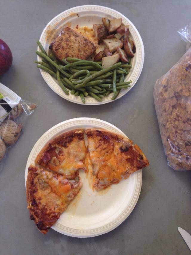 Lunch time at work really showcases the difference between single and married life.