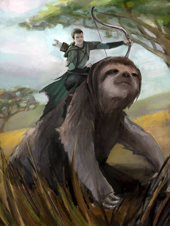 This was my graduation present from my boyfriend of two years. Yes, it is me dressed as an elf, riding on the back of a giant sloth.