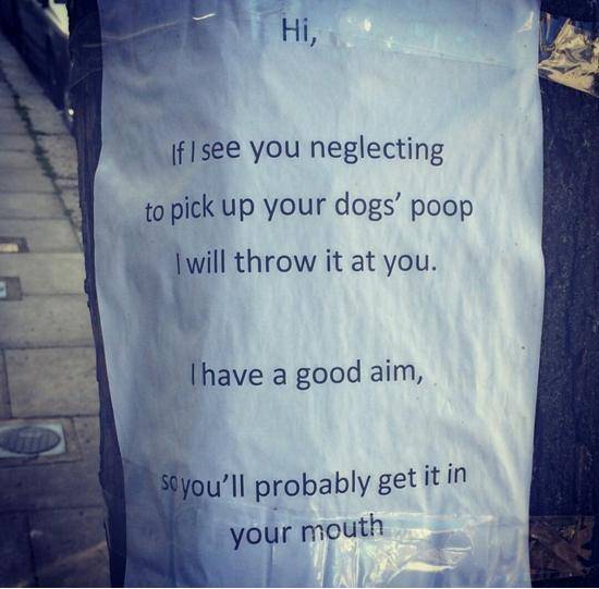 So someone on my road is taking the law into their own hands