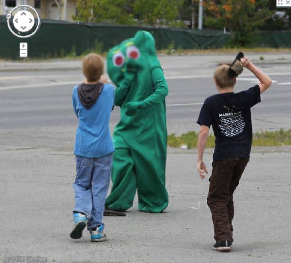 Gumby Attacked on Google Maps