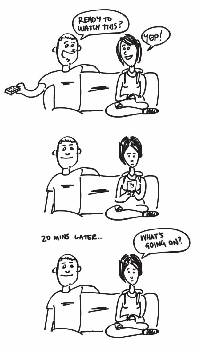 Watching a movie with my girlfriend 3