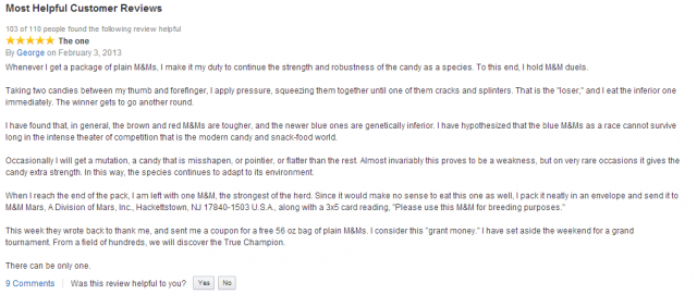The Best Review I've Ever Read