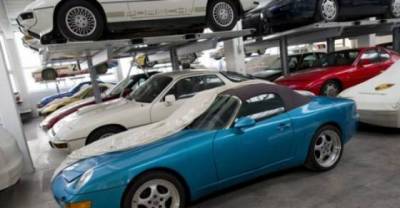 Never before seen pictures of Porsche cars in their very own warehouse