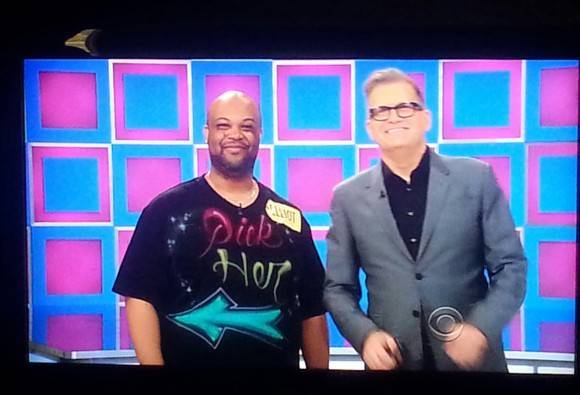 How did he get on with that shirt? I know it says “Pick her” but WTF?