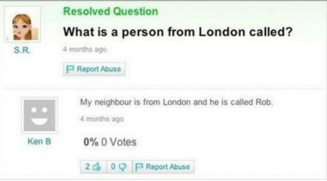Yahoo questions