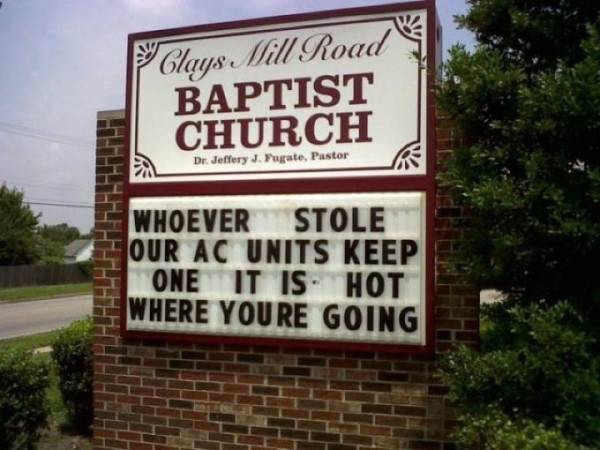 Church had its air conditioning units stolen