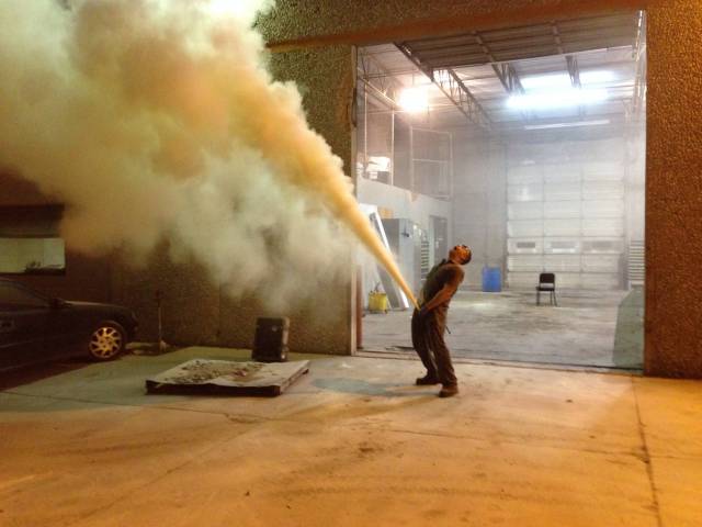 We were told to dispose of old fire extinguishers, so naturally...