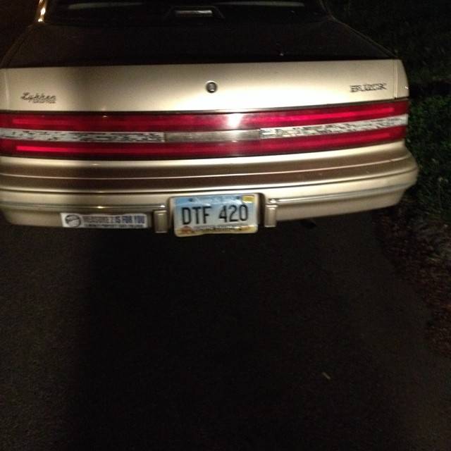 My friend's senior citizen neighbor was blessed with these plates.