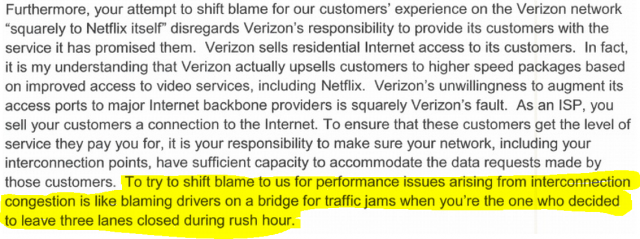 Best bit in Netflix reply to Verizon