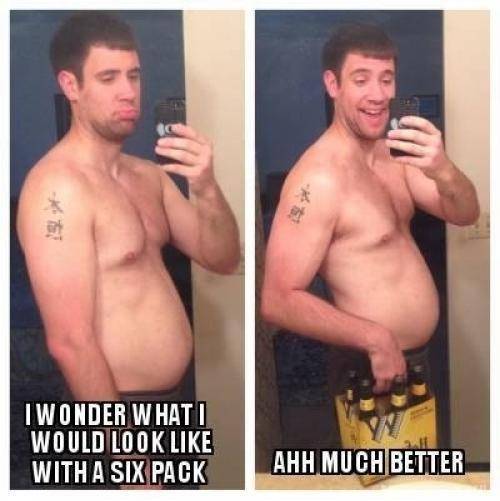 My friend started working out and posted his before and after pics...