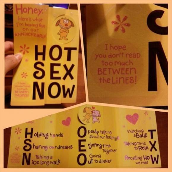 Clever anniversary card I’m giving my girlfriend
