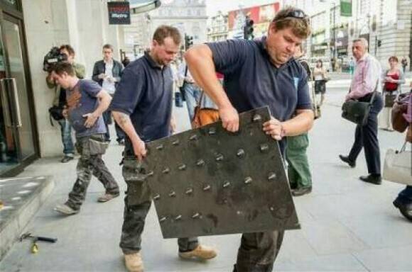 The internet changed the outernet. Removing the anti-homeless spikes