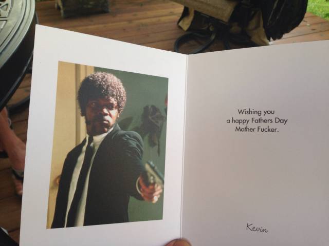 My son wins Father's Day.