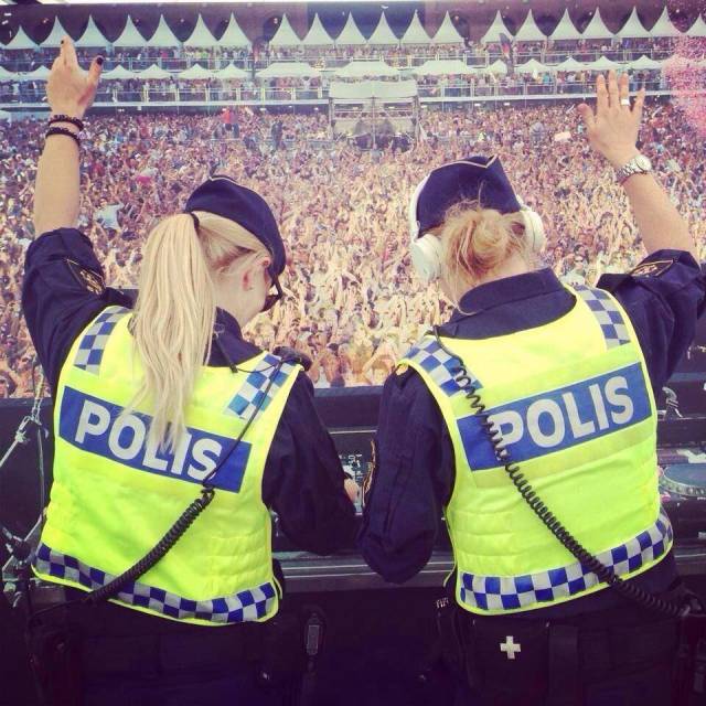 The Swedish police posted this on their official Facebook page during a music festival with the text: 