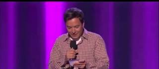 Jimmy Fallon impersonates Jerry Seinfeld, Bill Cosby, Chris Rock, Robin Williams, Adam Sandler, and others.